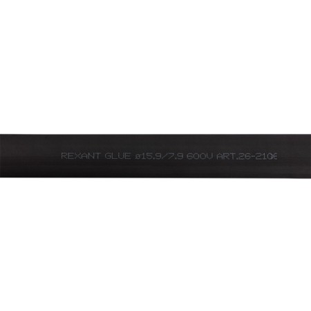 Thermal -assigned STTK (2: 1) pipe is two -walled adhesive 15.9/7.95mm, black, packaging 10 pcs. 1m REX-1