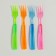 Plastic forks, set 12 pcs., Mix colors