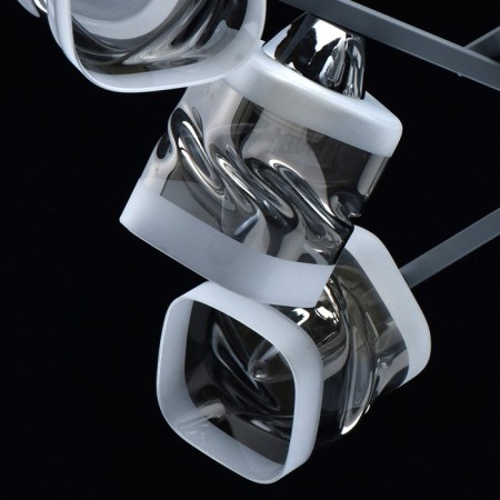 Olympia chandelier, 8x60W E27, gray color, chrome-4