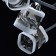 Olympia chandelier, 8x60W E27, gray color, chrome