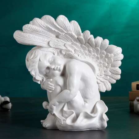The figure "Angel leaned" white, 37x19x38cm-2