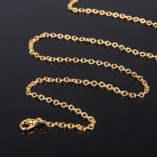 A chain with a carbine l = 60 cm (set 5 pcs.) 0.5 mm, cm-1935, color gold