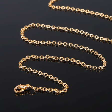 A chain with a carbine l = 60 cm (set 5 pcs.) 0.5 mm, cm-1935, color gold