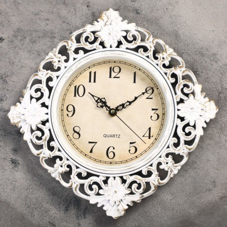 Wall clock, series: interior, "jeanne", smooth move, D-18 cm, 34 x 34 cm