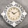 Wall clock, series: interior, "jeanne", smooth move, D-18 cm, 34 x 34 cm