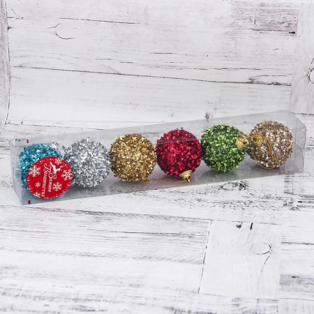 Set of balls plastic D-4.5 cm, 6 pcs "Fuck" mix-1