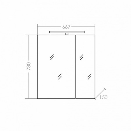 Santa Santa Mirror “Standard 70”, with light-2