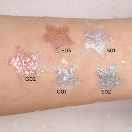 Focallure Glittering Liquid Eyeshadow, liquid, with glitter, tone G02, 1.5 g-4