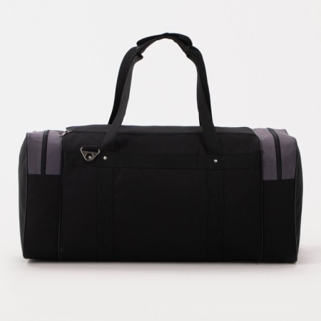 Road bag, 3 parts on zippers, external pocket, long belt, black/gray color-1