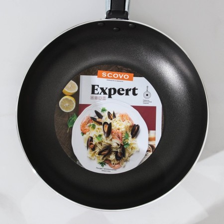 The “Expert” pan, d = 20 cm, plastic handle, anti -stick coating, burgundy color-6