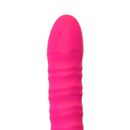 Jos Cotox vibrator with vacuum stimulation, 23 cm, silicone, pink color-2