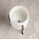 Kashpo "cylinder" white, on a black stand, 15x8x8cm