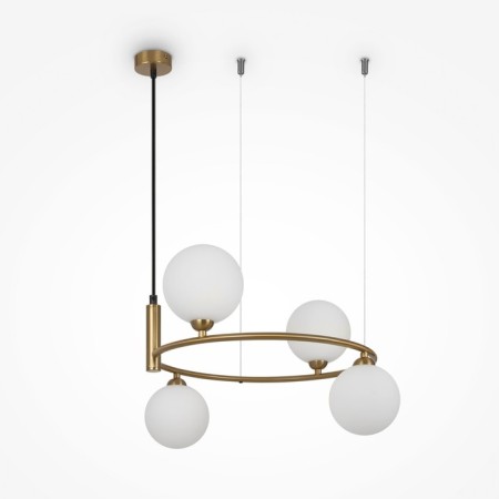 Suspension lamp Maytoni Mod013PL-04BS1, 4XG9, 25W, 39x39x178 cm, brass color