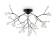 Freya FR5049CL-36B Florencia, 980x980x560 mm ceiling lamp, G4, 36x3W, black color