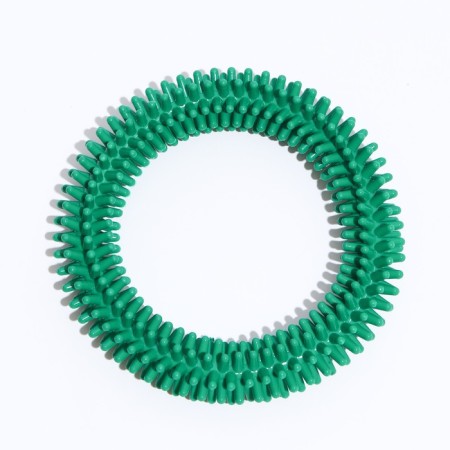 Toy "Ring with spikes No. 6", 15.5 cm, green-1