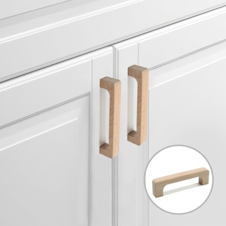 Bracket handle 143 mm wooden furniture y8, beech, 1pc