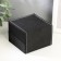 Casket to the leatherette to the clock 1 department "Black on black" 7x9.5x9.5 cm