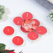 Set of candles of tea aromatic, 6 pcs, strawberries, March 8