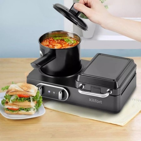Tile-Gril 4 in 1 KitFort KT-2076, 1200 W, 1.2 l Poster, black color-2
