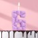 Candle for the cake "ice", number "6, lilac