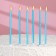 Candles for the cake "Classic" with a stand, 13 cm, 6 pcs, blue