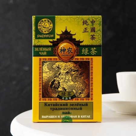 Shennun green large -leaf tea, traditional, 100 g