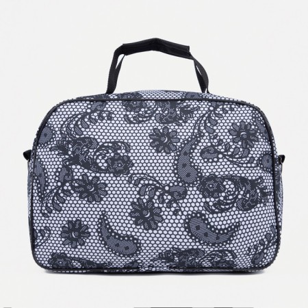 Road bag with lightning, external pocket, long belt, gray color-1