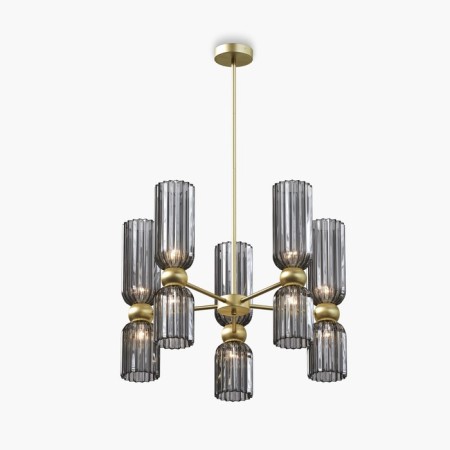 Suspension lamp Maytoni Mod302PL-10GR, E14, 10x40 W, 590x590x850 mm, gold