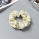 Hair gum "Orbit" flowers summer, 10 cm, green-white