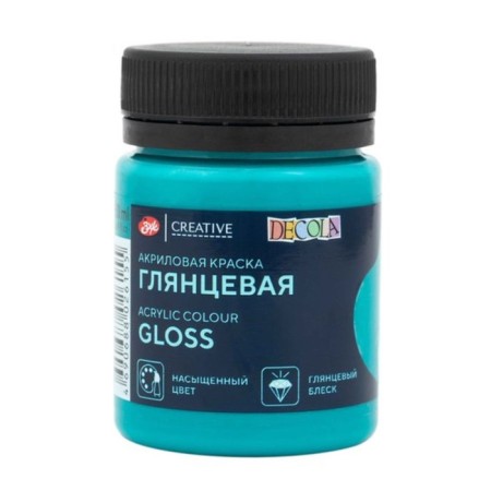 Acrylic glossy paint 50 ml, ZHK Decola, Aquamarin, 2928541-1