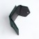 Women's wallet on the button, green color