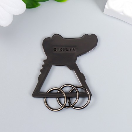 Clay bracket metal "Crocodile in a scarf" 3.8x3.8 cm-3