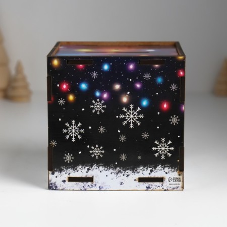 New Year's piggy bank Cube "Snake. Everything will come true" 10x10x10 cm-4