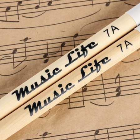 Drum sticks Music Life, 7a, maple, white-1