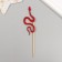 Decor for creativity "Red Snake" 12.5 cm (set 6 pcs)