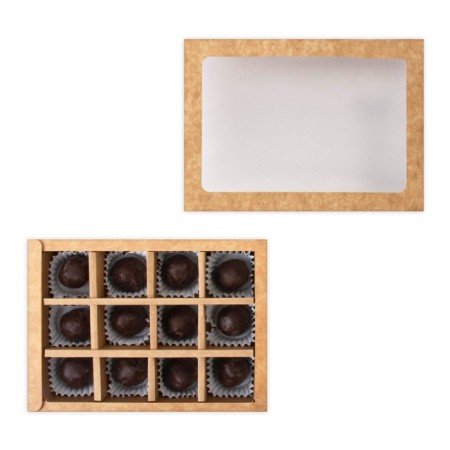 Folding box under 12 sweets, craft, 19 x 15 x 3.6 cm-2