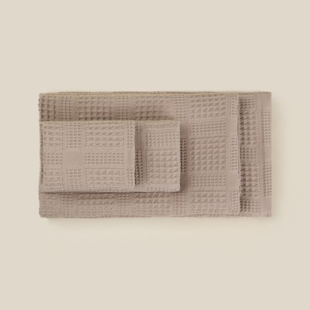 Waffle towel SL Home: Chess "Sabbia" 30x60 cm, 100% cotton, 350 g/m2-1