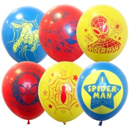 Shar Latex 12 "Spider-Man", 2-sided, set of 5 pcs., Mix