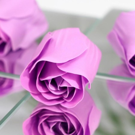 Soap roses, purple, set of 3 pcs.-2