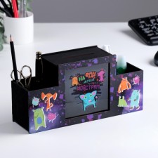 Organizer for the office with a piggy bank 