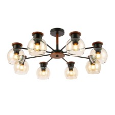 Ceiling EVOLUCE lamp. Sle108102-08. Rasco. 8x60 watts, E27, 78x78x35 cm, black color, dark tree