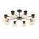 Ceiling EVOLUCE lamp. Sle108102-08. Rasco. 8x60 watts, E27, 78x78x35 cm, black color, dark tree