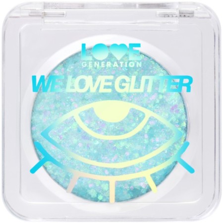 Face glitter Love Generation We Love Glitter, tone 06 silver-green, 1.8 g