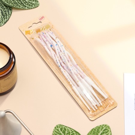 Candles for the cake "Serpentine. Klya", 10 pcs, white-4