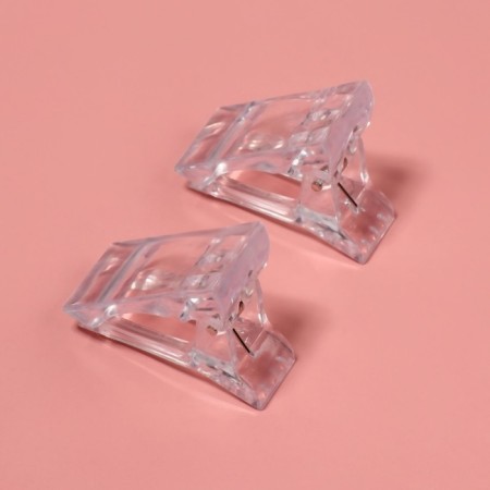 Clamps for nail extension, 2 pcs, the color is transparent-2