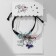 Bracelets "Demetrons" butterflies with beads, color, 8 cm