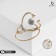Brooch "Stetoscope" is large, the color is white in gold