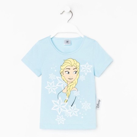 Children's T-shirt Disney "Frozen", height 110-116 (32), blue-9