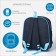 Children's backpack on a zipper, 1 outer pocket, insert mix, blue color