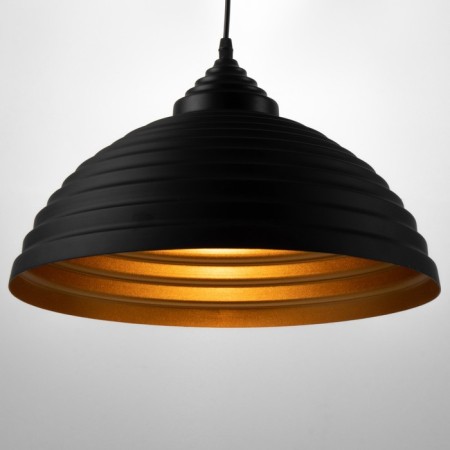 Lamp Bayerlux "Dome" 1x40W E27 black and gold 40x40x22-122 cm-2